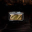 Elegant Cut Yellow Carbon Silver Ring
