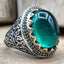 SilverOriginal Emerald Stone Elegant Mens Ring