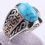 Silver Handsome Turquoise Stone Mens Ring