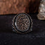 Stoneless Design Oxidized Silver Ring With Black Frame