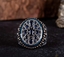 Blue Zircon Pieces Oxidized Silver Ring