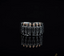 Bullets Black Zircon Pieces Silver Band Ring