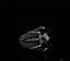 Claw Of Falcon Black Zircon Silver Ring