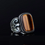 Brown Tiger Eye Rectangle Spear Silver Ring