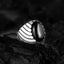 CAT EYE WAVES MEN'S RING - SILVER