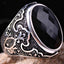 Exclusive Beautiful Onyx Stone Silver Mens Ring
