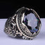 Heavy New Style Mystic Topaz Stone Silver Mens Ring