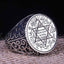 Islamic Seal of Solomon Silver No Stone Mens Ring