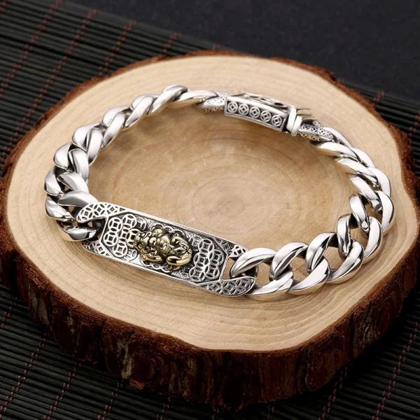 Sterling Silver Pixiu Curb Chain Bracelet Main image