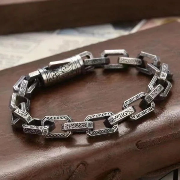 Sterling Silver Clasp Rattan grass Protection bracelet Main image