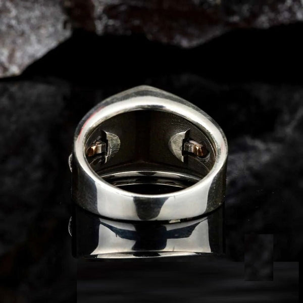 Sterling Silver Ring with Double Bullet Figure