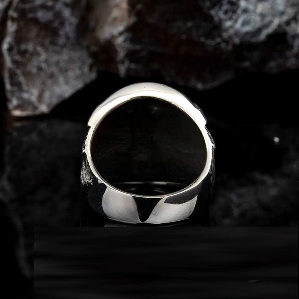 Eagle Figure Band Silver Ring