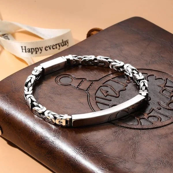 Sterling Silver Amulet Byzantine Chain Bracelet Main image