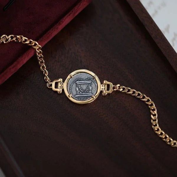 Sterling Silver Lucky Ancient Coin Bracelet Secondary image