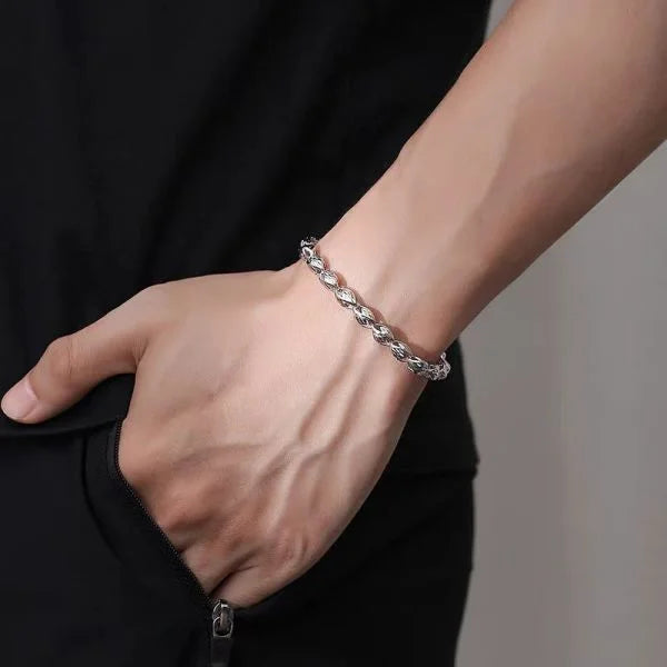 Sterling Silver Bully Dragon Head Dragon Bone Confidence Bracelet Main image