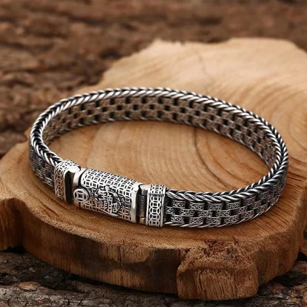 Sterling Silver Fortune Prosperity Woven Bracelet Main image