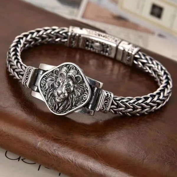 Sterling Silver Bully Lion King Bracelet Main image