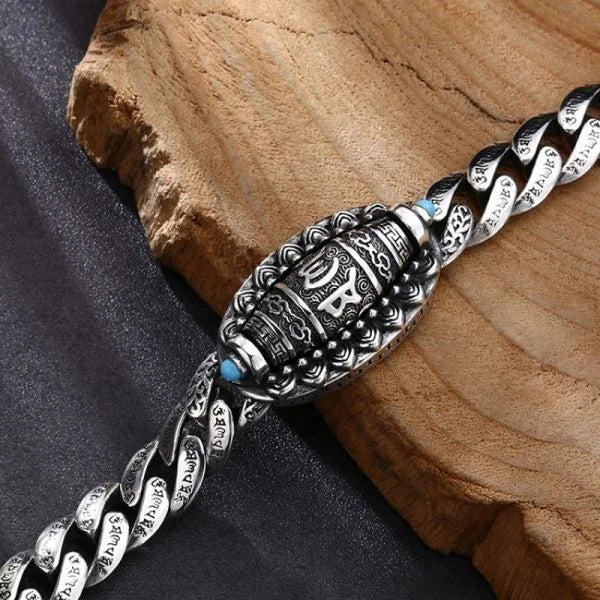 Sterling Silver Peaceful Six Character Bracelet Secondary image