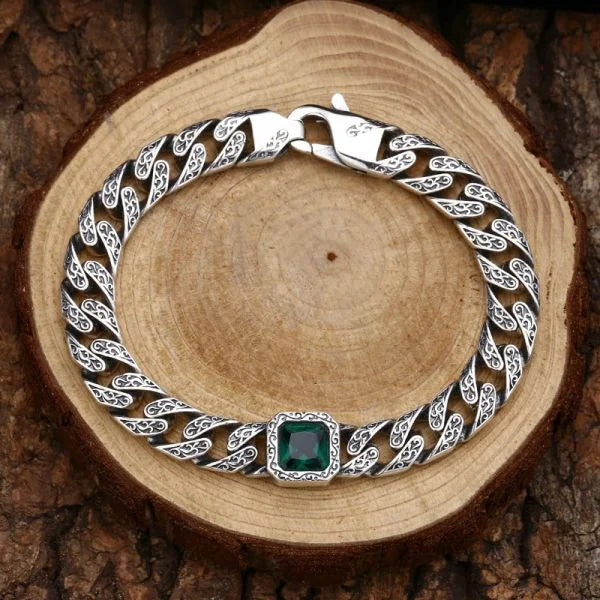 Sterling Silver Square Zirconia Tangleweed Bracelet Secondary image