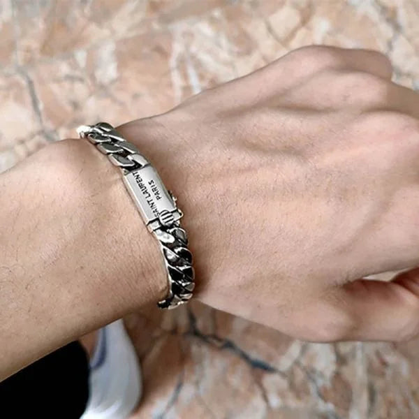 Sterling Silver Cuba Chain Bracelet Secondary image