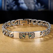 Sterling Silver Tiger Curb Chain Bracelet Main image