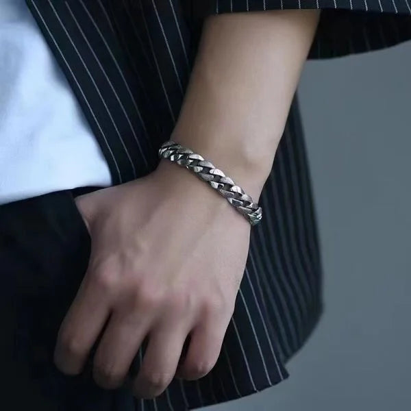 Sterling Silver Classic Atmosphere Cuba Bracelet Secondary image