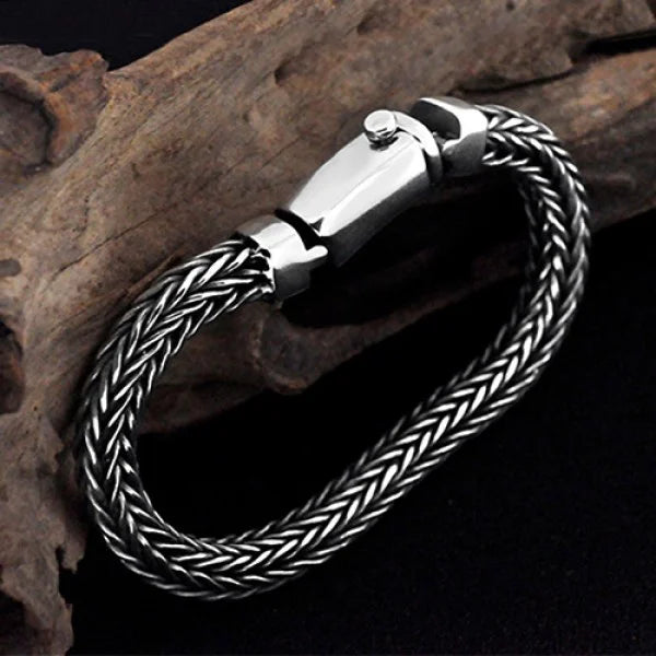 Sterling Silver Braided Chunky Chain Bracelet Main image