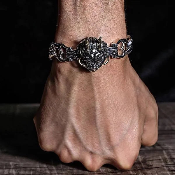 Sterling Silver Dragon Roar Nine Days Curb Chain Bracelet Secondary image