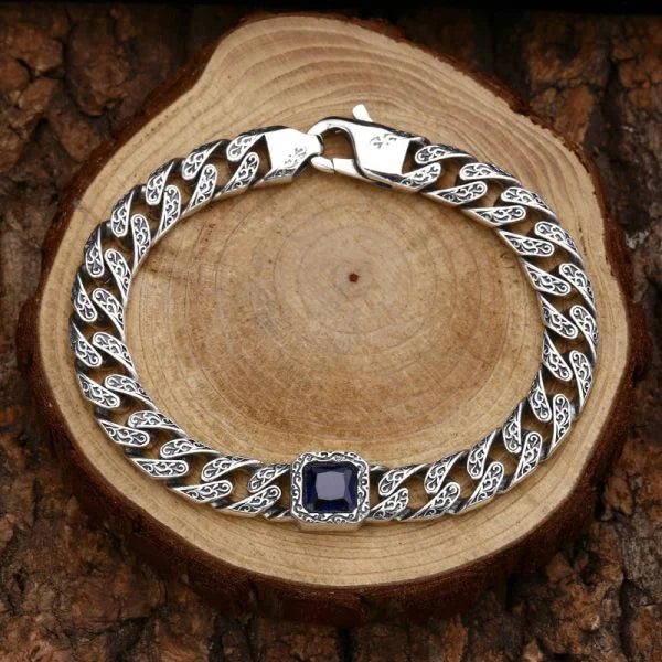 Sterling Silver Square Zirconia Tangleweed Bracelet Main image