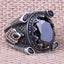 Silver Attractive Onyx Stone Elegant Mens Ring