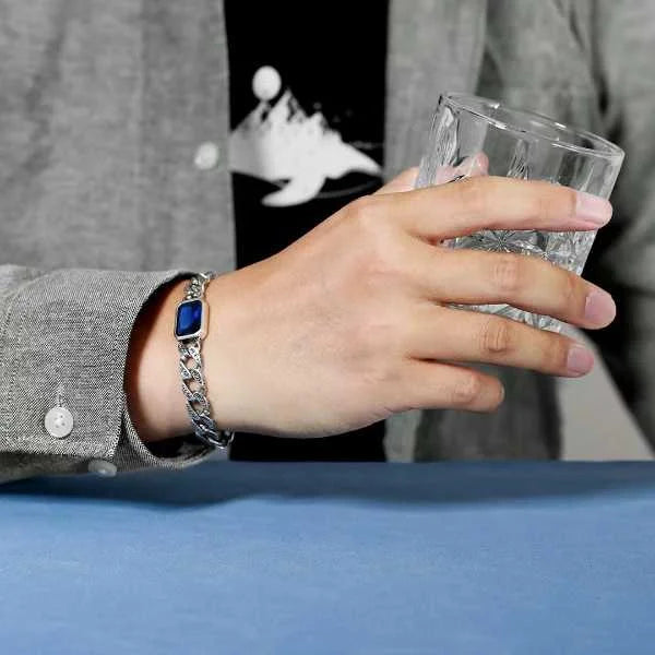 Sterling Silver Sapphire Simple Trend Bracelet Secondary image
