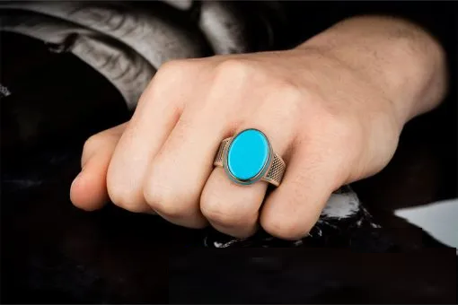 Exclusive Design Oval Mother of Pearl Silver Ring Main image