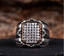 Elegant White Zircon Covered Silver Ring