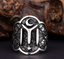 Adjustable Silver Thumb Ring With Kayi Tribe