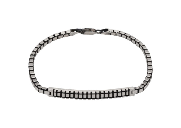 Arched Bridge Box Link Men Bracelet