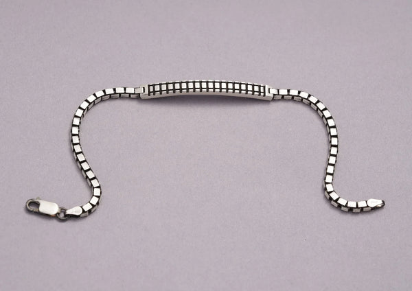 Arched Bridge Box Link Men Bracelet