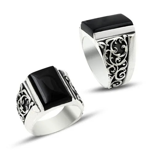 Charm Handmade Men Silver Ring 7009 Main image
