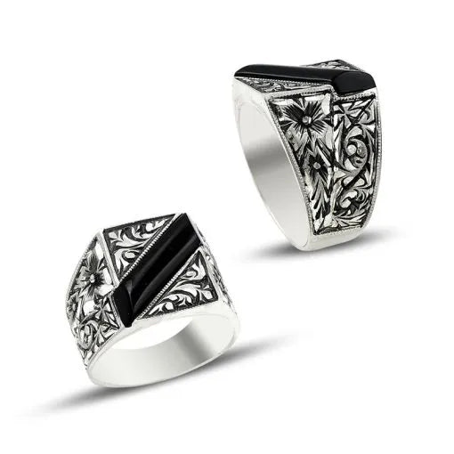Charm Handmade Men Silver Ring 7012 Secondary image