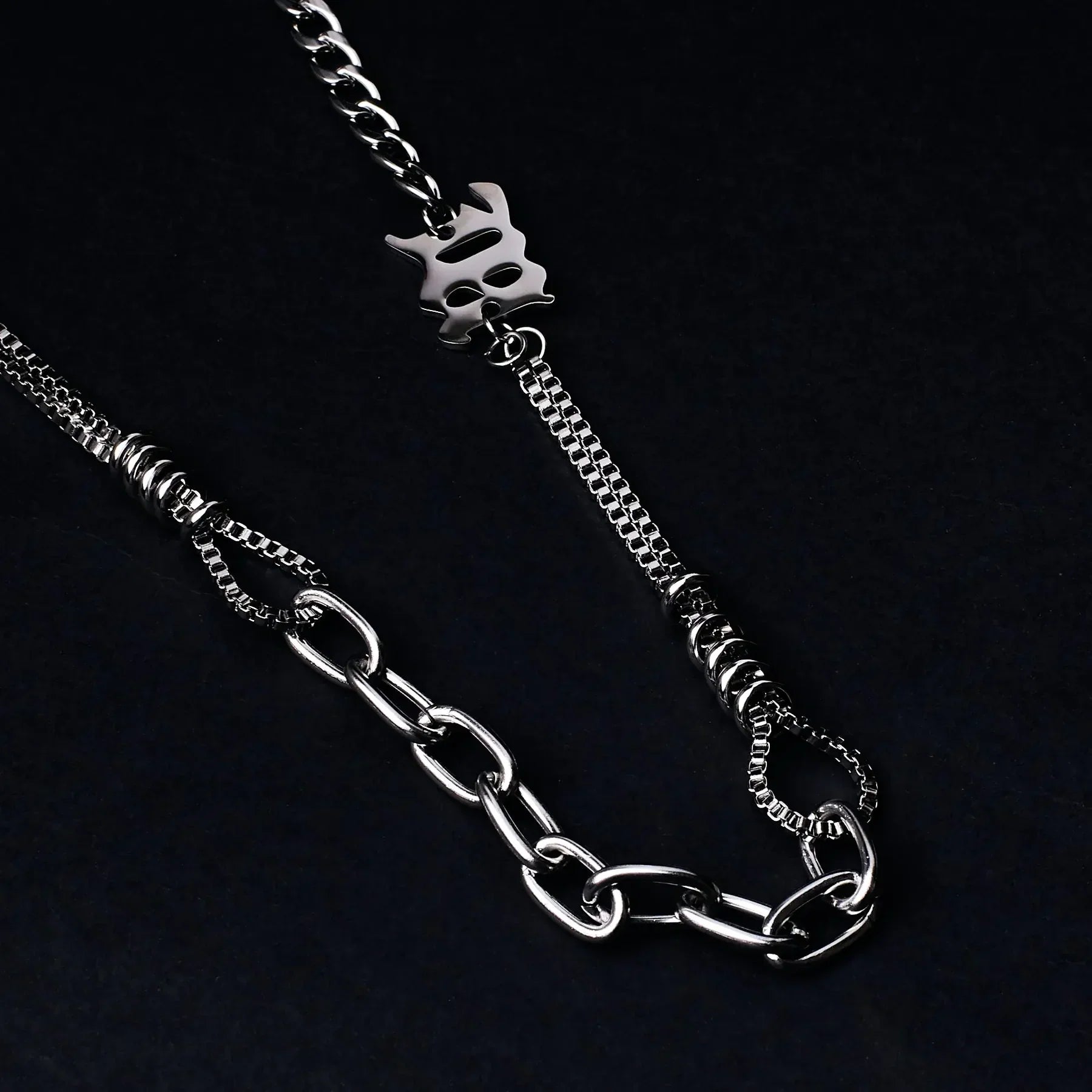 Cryptic Rune Silver Chain Secondary image