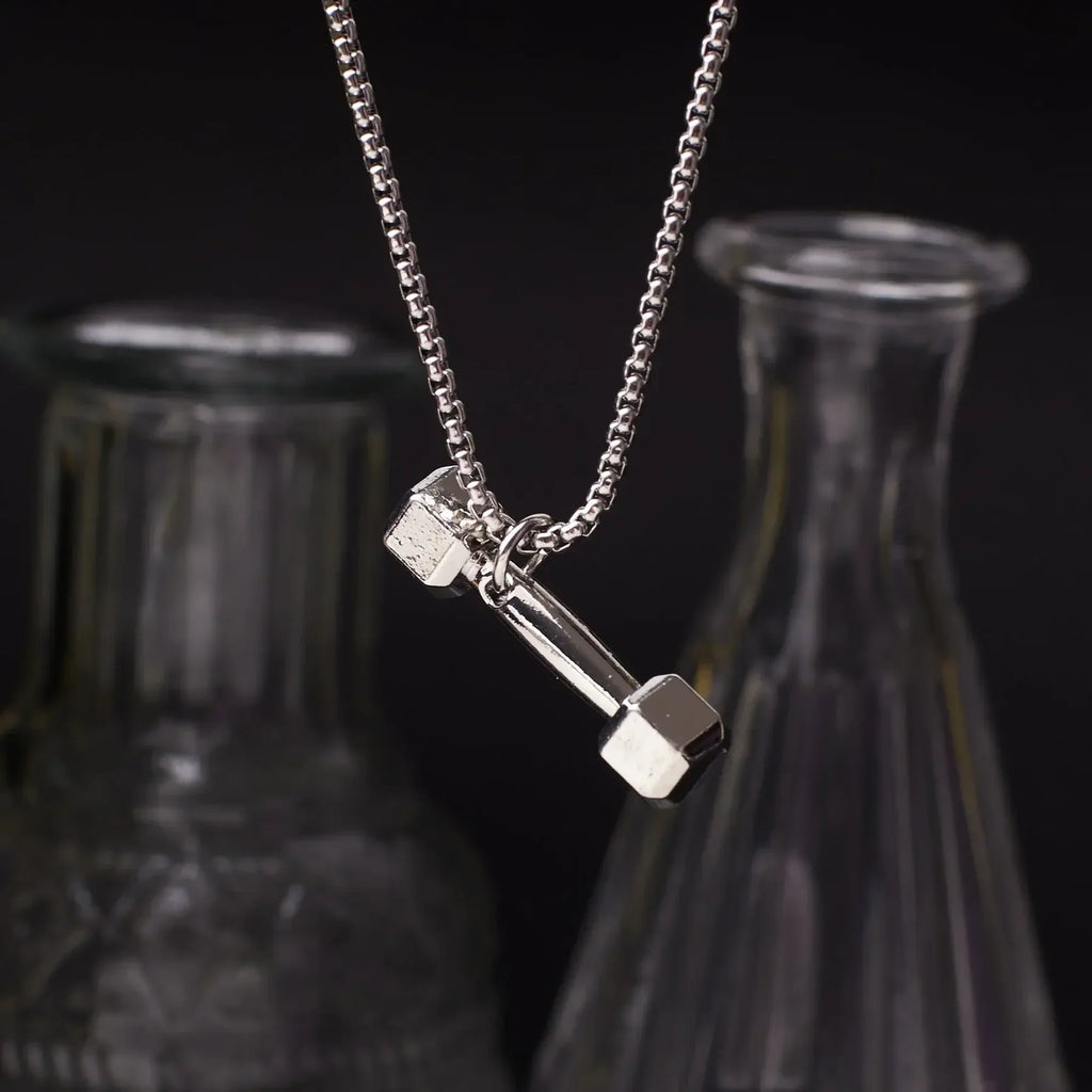 Dumbbell Silver Chain