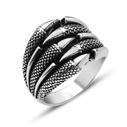 Eagle Claw Design Silver Men Ring Main image