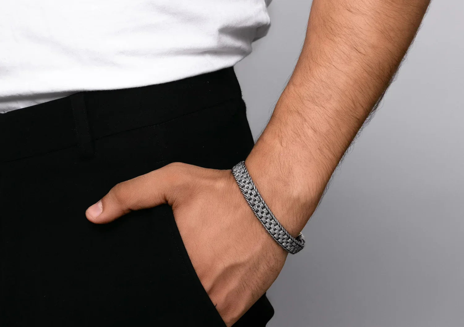 Sleek Ripple Men Bracelet Secondary image