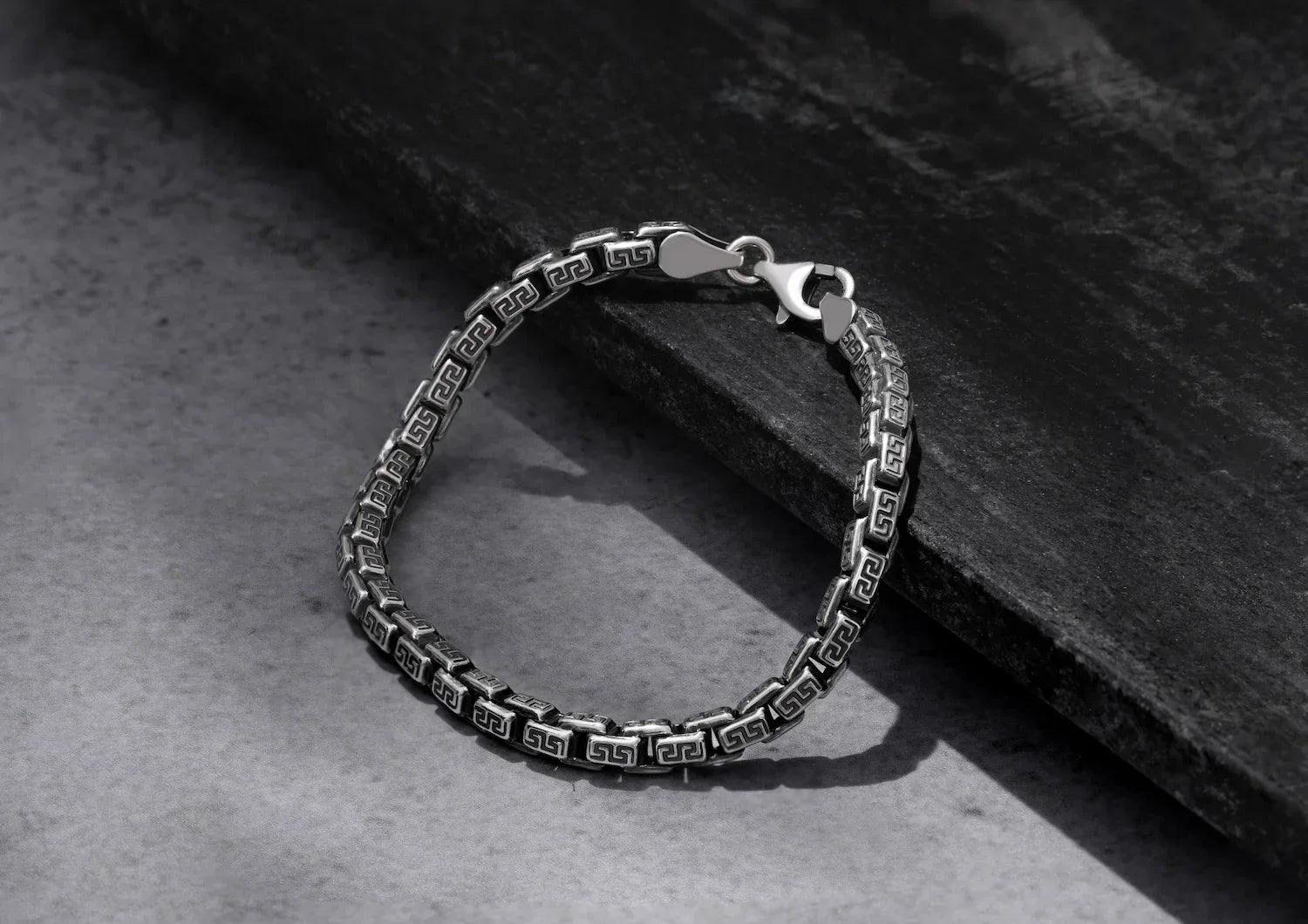 Forever Yours Oxidised Men Bracelet Main image