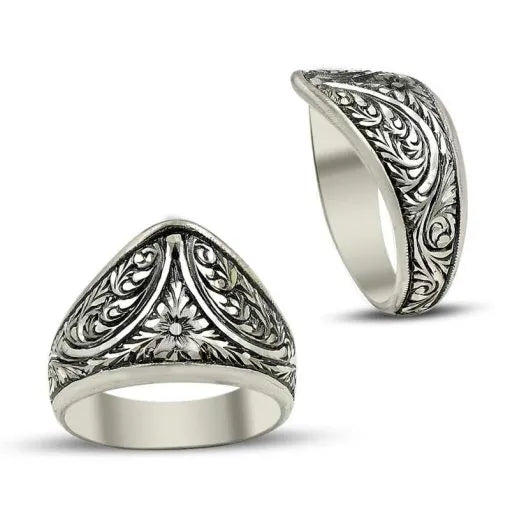Hand Made Archer Silver Ring Main image