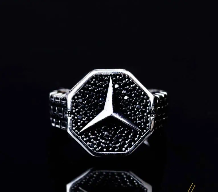 Car Logo Micro Zircon Detailed Ring for Mercedes-Benz Owners Main image