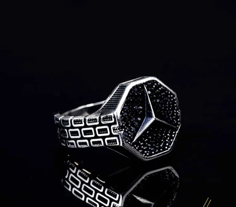 Car Logo Micro Zircon Detailed Ring for Mercedes-Benz Owners Secondary image