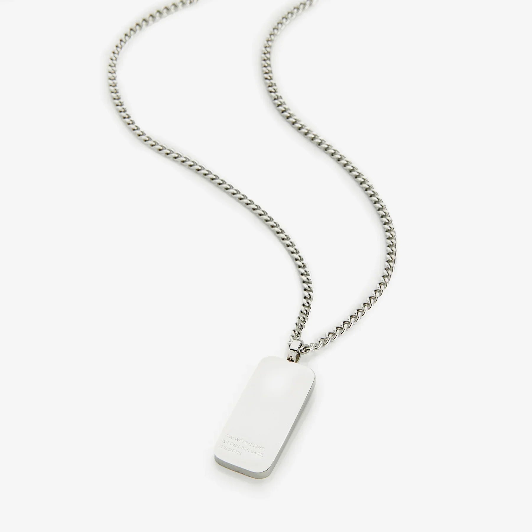 Impossible Until It's Done Tag Necklace Secondary image