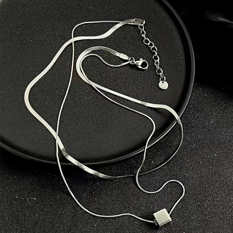 Dual Cuban Silver Chain Secondary image