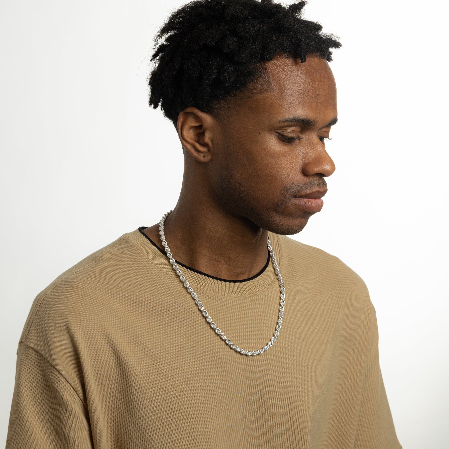Rope Chain Necklace  Sterling Silver Secondary image