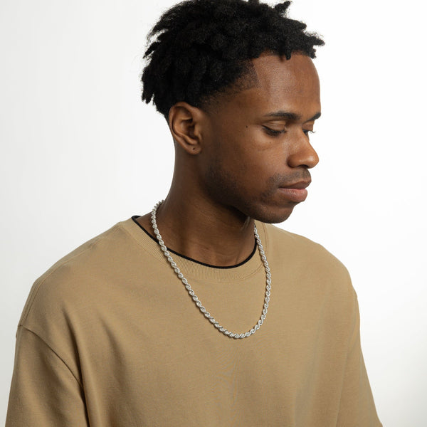 Rope Chain Necklace  Sterling Silver